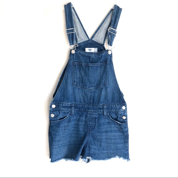Old Navy | Denim Jean Short Bib Overalls - Picture 3 of 7
